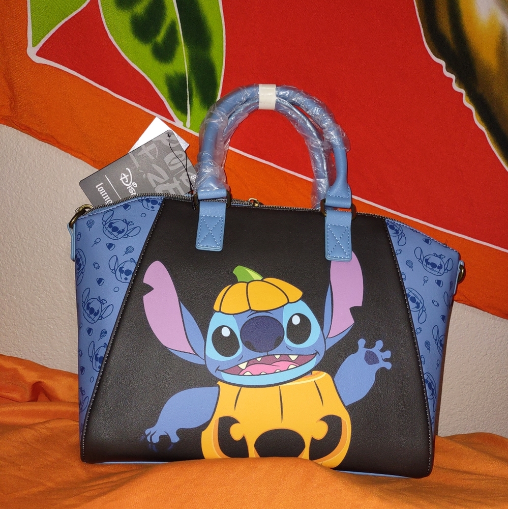 NWT Loungefly Disney Lilo & Stitch Pumpkin Costume Satchel Bag